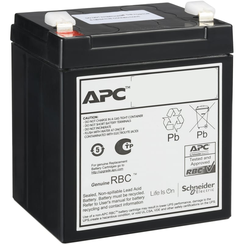 APC Replacement Battery Cartridge, VRLA, 6Ah, 12V DC, 2-year warranty - Thumbnail 1