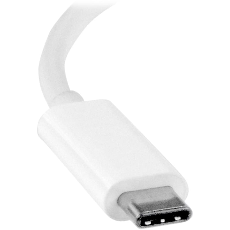 StarTech.com USB C to DVI Adapter - White - Thunderbolt 3 Compatible - 1920x1200 - USB-C to DVI Adapter for USB-C devices such as your 2018 iPad Pro - DVI-I Converter - Thumbnail 3