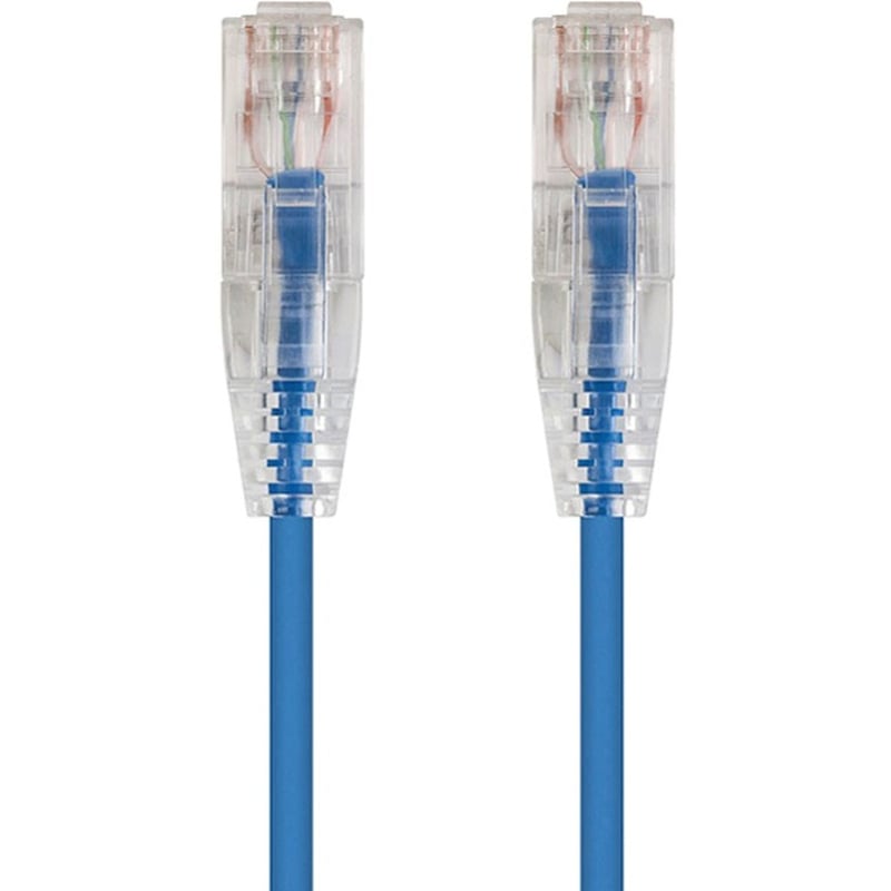 SLIMRUN CAT6 UTP CABLE-7FT BLUE - Thumbnail 1