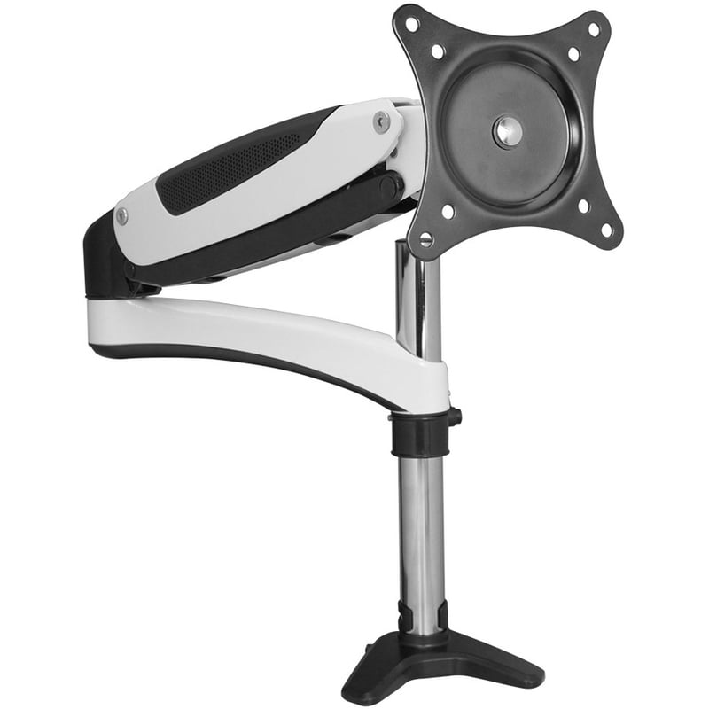 Full-Motion Easy Access Single Monitor Desk Mount - White - Thumbnail 1