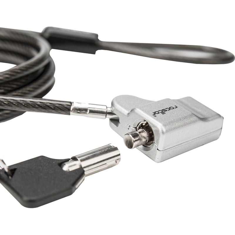 Rocbolt C21 Security Cable With Key Lock and (2) Keys - For Ultra-thin Laptop, Ultrabook Devices - Compatible Cleat™ Locking Technology - Galvanized Steel, Nickel, Zinc Alloy - 6 ft - Compatible with K67890WW & K64444WW - TAA COMPLIANT - FOR WITH - Thumbnail 3