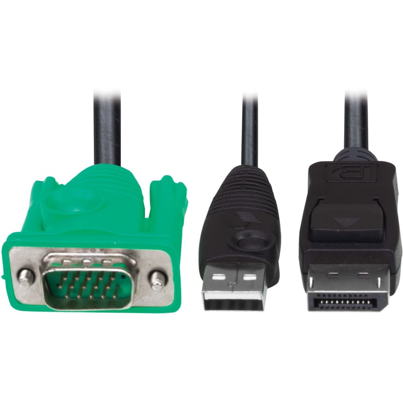 Tripp Lite by Eaton VGA to DisplayPort and USB-A Adapter Cable Kit for Tripp Lite by Eaton B020-U and B022-U KVM, 6 ft. (1.8 m) - Thumbnail 1
