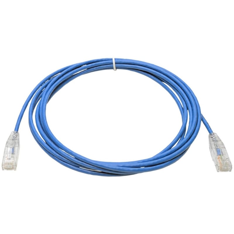 Eaton Tripp Lite Series Cat6 Gigabit Snagless Slim UTP Ethernet Cable (RJ45 M/M), PoE, Blue, 10 ft. (3.05 m) - Thumbnail 2