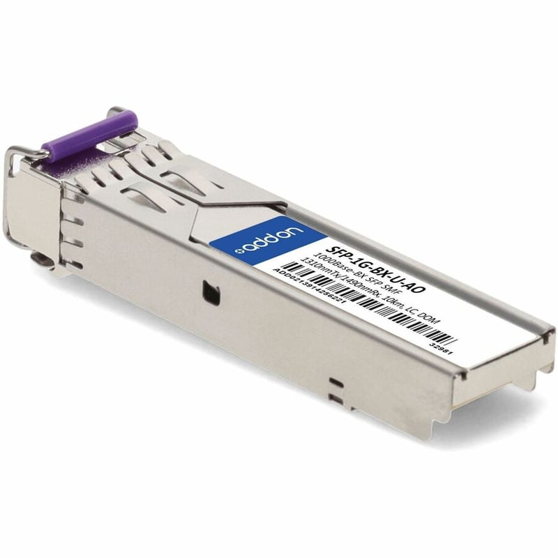 AddOn MSA and TAA Compliant 1000Base-BX SFP Transceiver (SMF, 1310nmTx/1490nmRx, 10km, LC, DOM) - Thumbnail 3