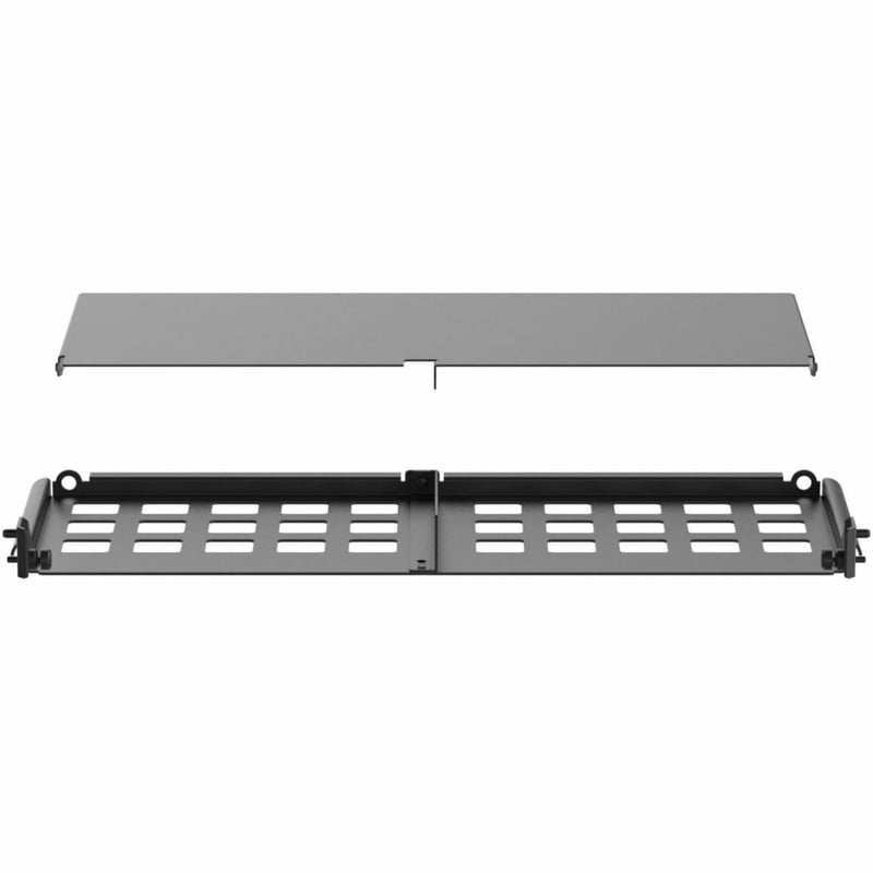 Panduit HD Flex Patch Panel Slack Plate w/Rear 1RU, Black - Thumbnail 1