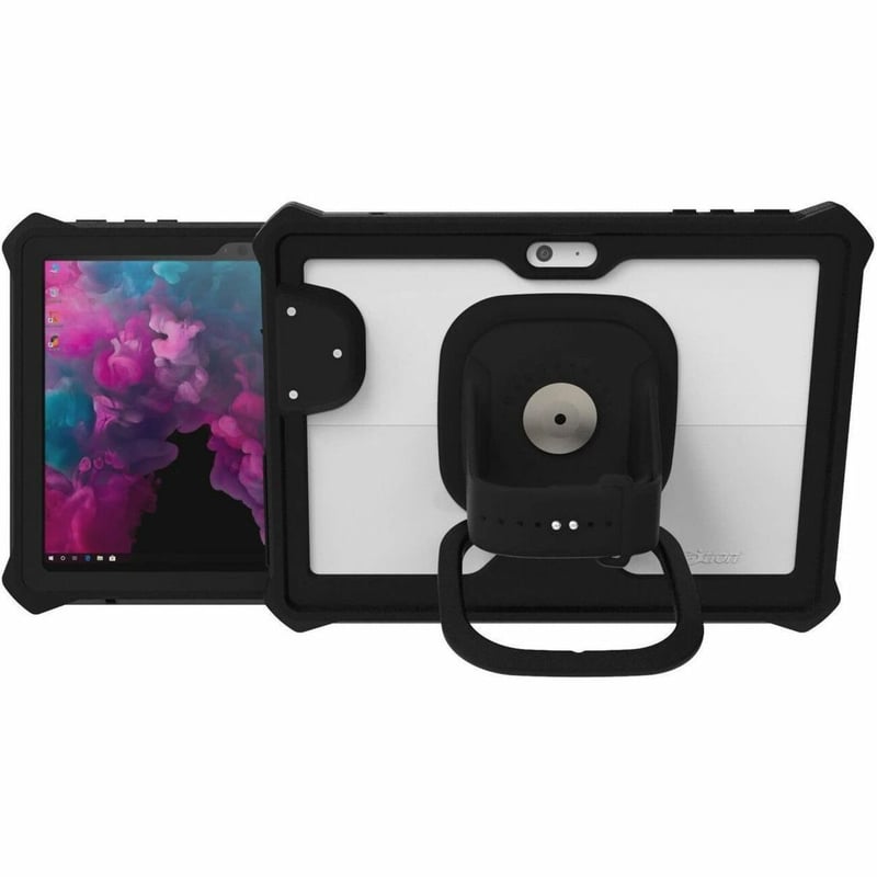 The Joy Factory aXtion Go MP Rugged Carrying Case Microsoft Surface Go, Surface Go 2, Surface Go 3, Surface Go 4 Tablet, Credit Card, Card Reader - Black, Transparent - Thumbnail 1