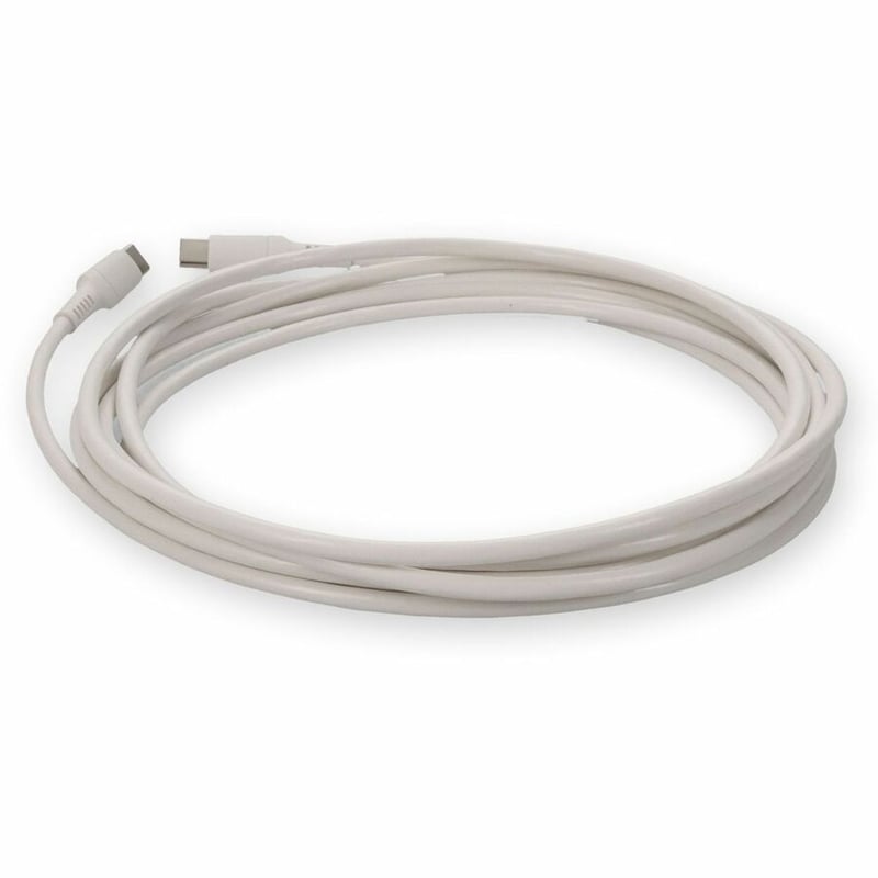 AddOn 2.0m (6.6ft) USB C 2.0 Male to USB C 2.0 Male Sync and Charge White Cable - Thumbnail 3