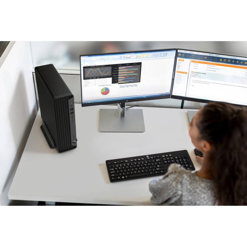 HP EliteDesk 800 G6 Desktop Computer - Intel Core i9 10th Gen i9-10900 Deca-core (10 Core) 2.80 GHz - 32 GB RAM DDR4 SDRAM - 1 TB HDD - Small Form Factor - Thumbnail 4