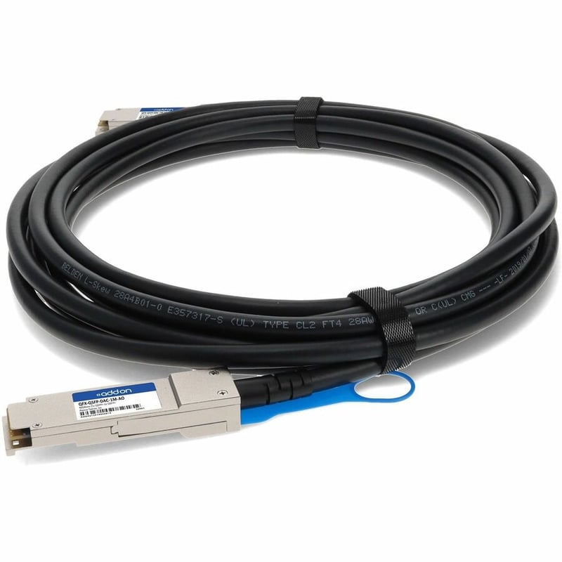 AddOn Juniper Networks QFX-QSFP-DAC-1M Compatible TAA Compliant 40GBase-CU QSFP+ to QSFP+ Direct Attach Cable (Passive Twinax, 1m) - Thumbnail 2