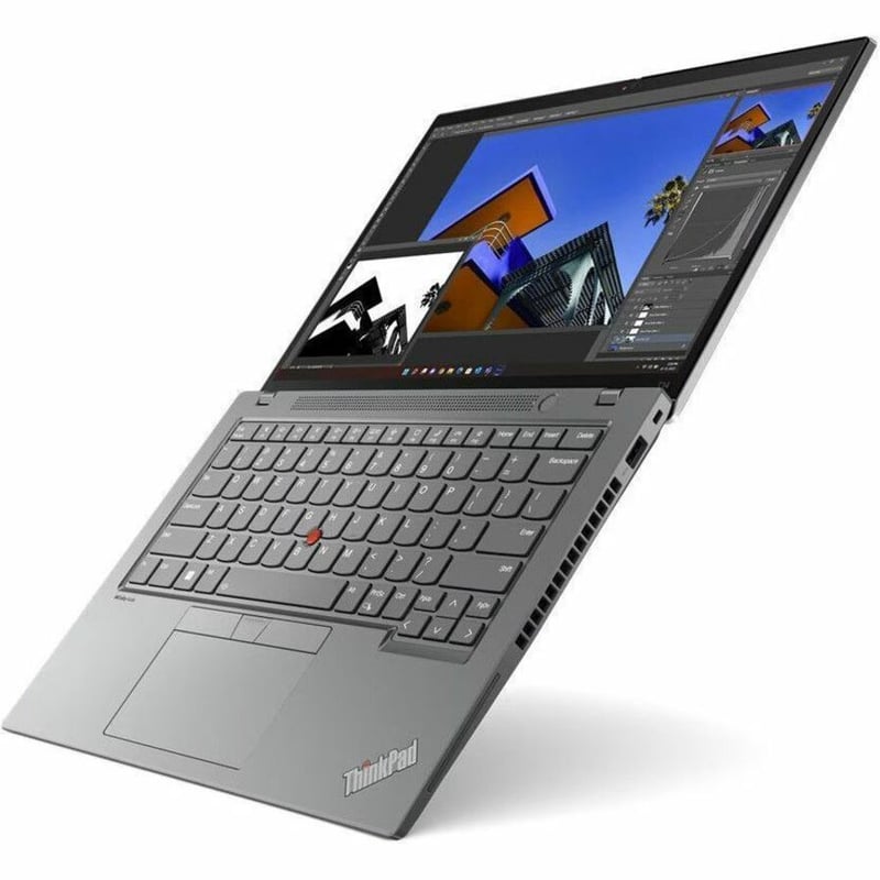 Lenovo ThinkPad T14 Gen 4 21HD002BUS 14" Notebook - WUXGA - 1920 x 1200 - Intel Core i7 13th Gen i7-1355U Deca-core (10 Core) - 16 GB Total RAM - 16 GB On-board Memory - 512 GB SSD - Storm Gray - Thumbnail 4