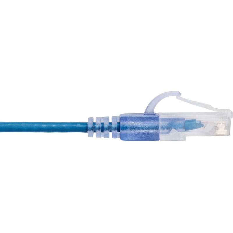 5-PACK, SLIMRUN CAT6A ETHERNET NETWORK PATCH CABLE, 5FT BLUE - Thumbnail 3