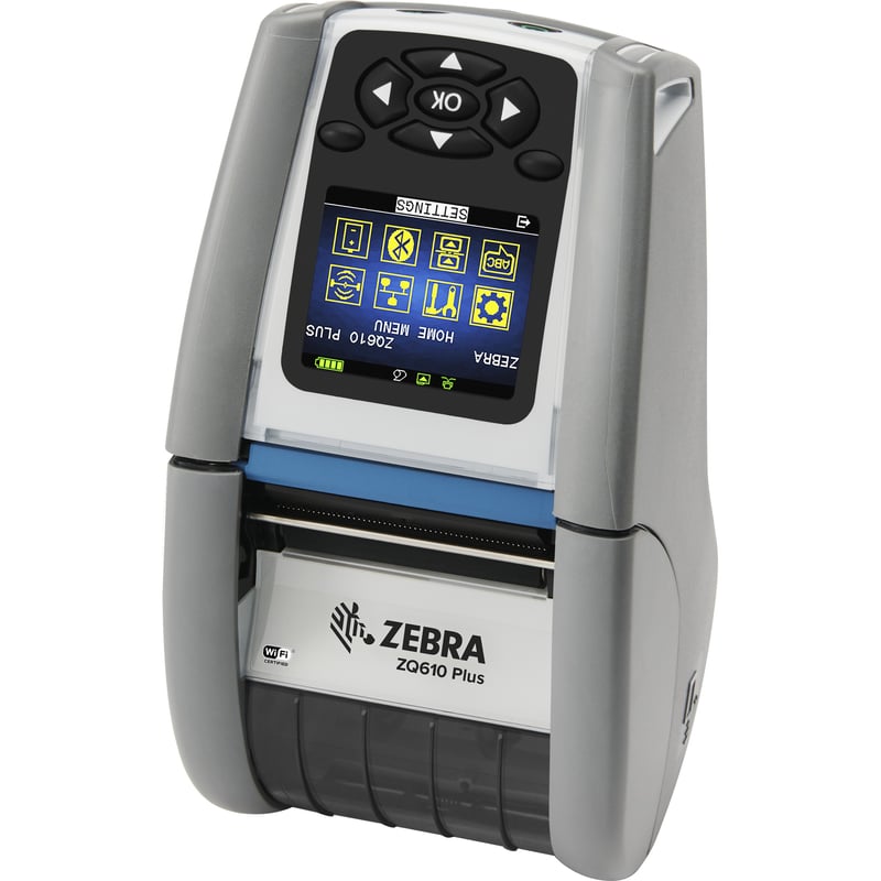 ZEBRA PRINTER, ZQ610 PLUS, DT, 2/48MM, HEALTHCARE, ENGLISH/LATIN FONTS, DUAL 802