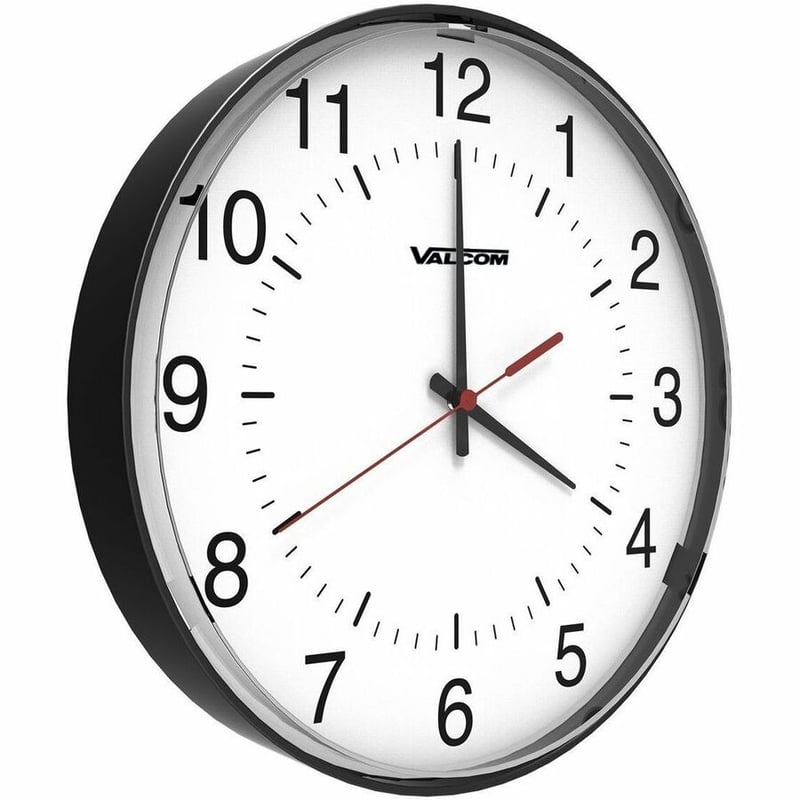 Valcom 16-Inch Analog Clock, Wireless, Battery - Thumbnail 3