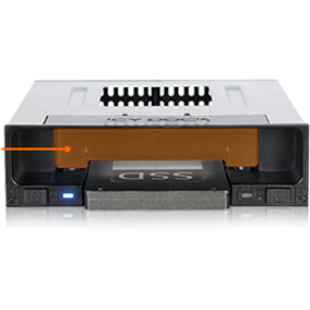 Icy Dock FlexiDOCK MB795SP-B Drive Enclosure for 5.25" - Serial ATA/600 Host Interface Internal - Black - Thumbnail 5