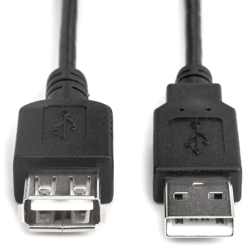 Rocstor Premium 6 ft USB 2.0 Extension Cable A Male to A Female - M/F - USB - 6 ft - 1 Pack - 1 x Type A Male - 1 x Type A Female -Black - USB A MALE TO A FEMALE CABLE - Thumbnail 4