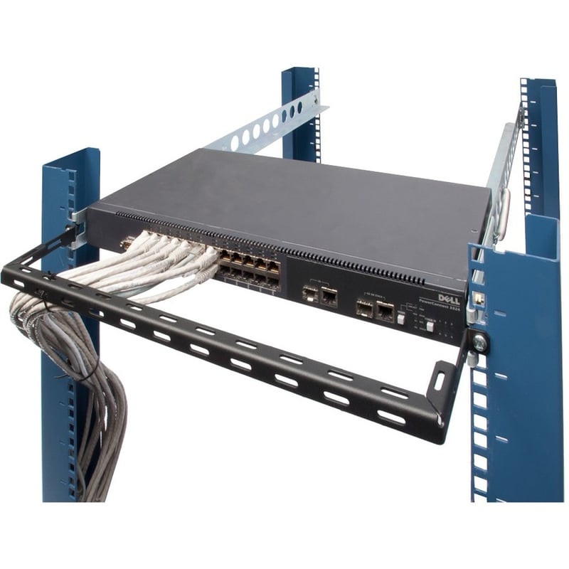 Rack Solutions Horizontal Offset Cable Tie Bar (4in Offset) - Thumbnail 2