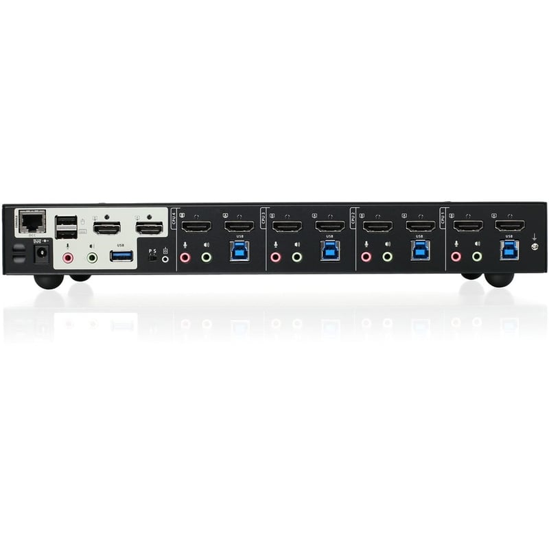 IOGEAR 4-Port 4K Dual View KVMP Switch with HDMI Connection, USB 3.0 Hub and Audio - Thumbnail 4