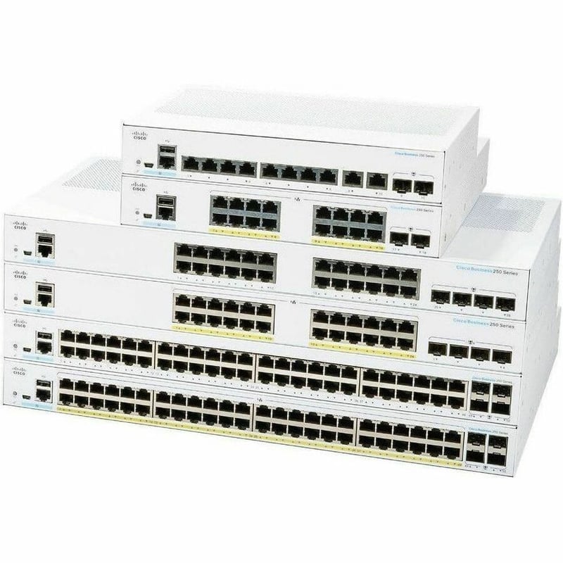 CBS250 SMART 48-PORT GE, PARTIAL POE, 4X1G SFPREMANUFACTURED - Thumbnail 2