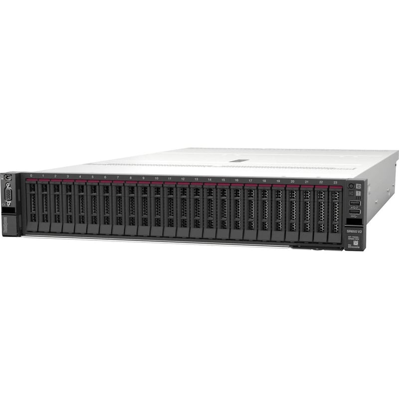 Lenovo ThinkSystem SR650 V2 7Z73A06FNA 2U Rack Server - 1 Xeon Silver 4314 2.40 GHz - 32 GB RAM - Serial ATA/600, 12Gb/s SAS Controller - Thumbnail 1