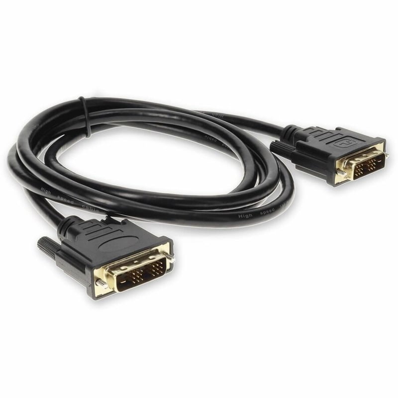 5PK 6ft HP DC198A Comp DVI-D Single Link (18+1 pin) Male to DVI-D Single Link (18+1 pin) Male Black Cables For Resolution Up to 1920x1200 (WUXGA) - Thumbnail 3