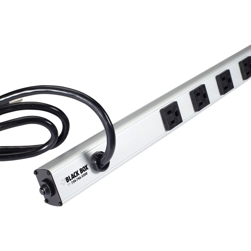 Black Box Vertical Rackmount Power Strip - 120VAC, 15A, 5-15R, 16-Outlet, 15-ft. NEMA 5-15P Cord - Thumbnail 2