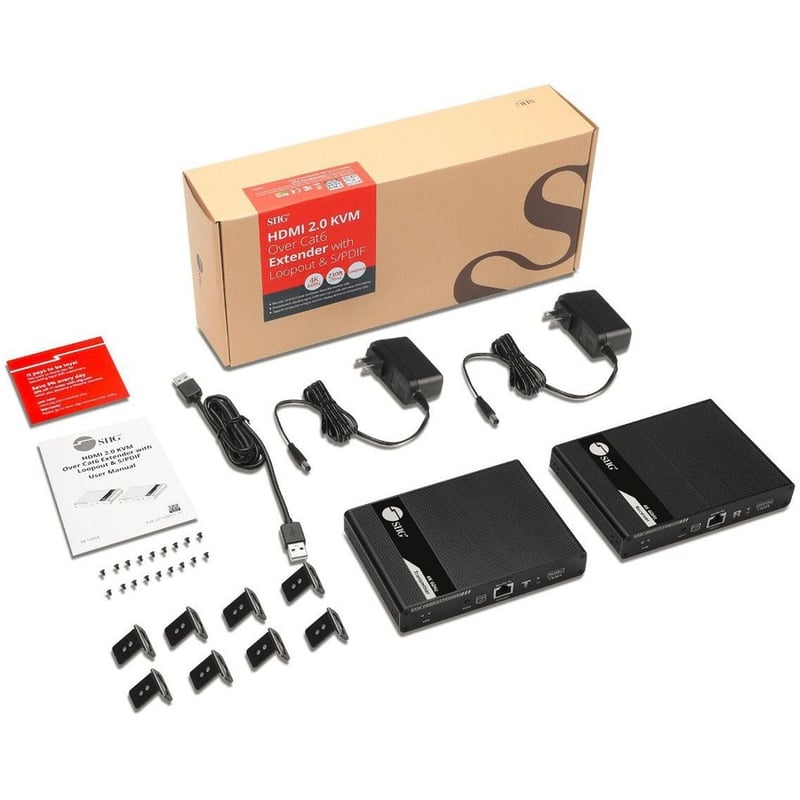 SIIG HDMI 2.0 KVM Over Cat6 Extender with Loopout & S/PDIF - Thumbnail 3