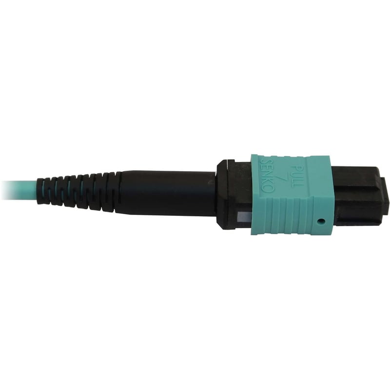 Tripp Lite by Eaton 40/100/400G Multimode 50/125 OM3 Fiber Optic Cable (12F MTP/MPO-PC M/F) LSZH Aqua 5 m (16.4 ft.) - Thumbnail 4