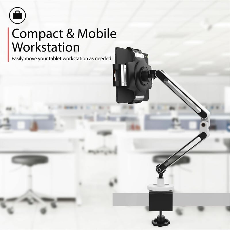 CTA Digital Articulating Desk Mount Arm with PAD-VTH Tablet Holder - Thumbnail 4