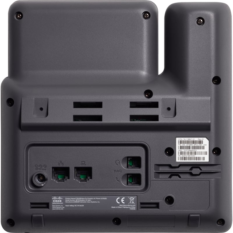 Cisco 6841 IP Phone - Corded - Charcoal