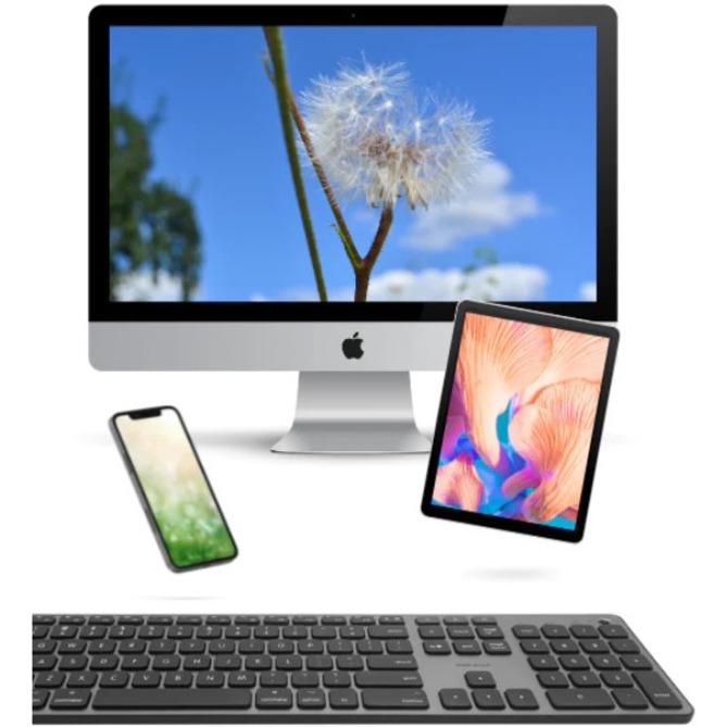 Macally BTBLZKEYSG - Backlit Bluetooth Keyboard for Mac & iOS - Thumbnail 3