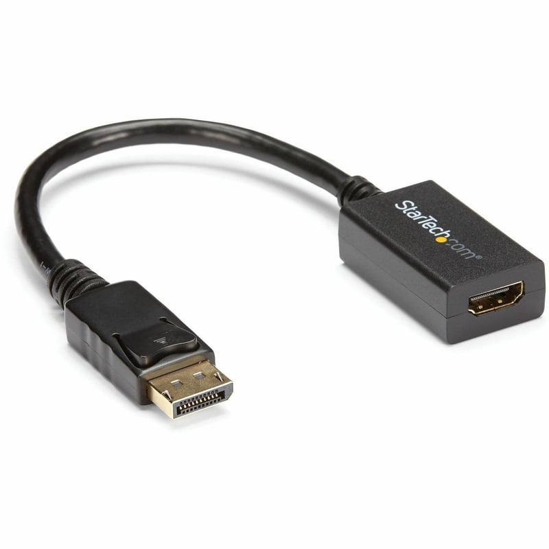 StarTech.com DisplayPort to HDMI Adapter, 1080p DP to HDMI Video Converter, DP to HDMI Monitor/TV Dongle, Passive, Latching DP Connector - Thumbnail 1