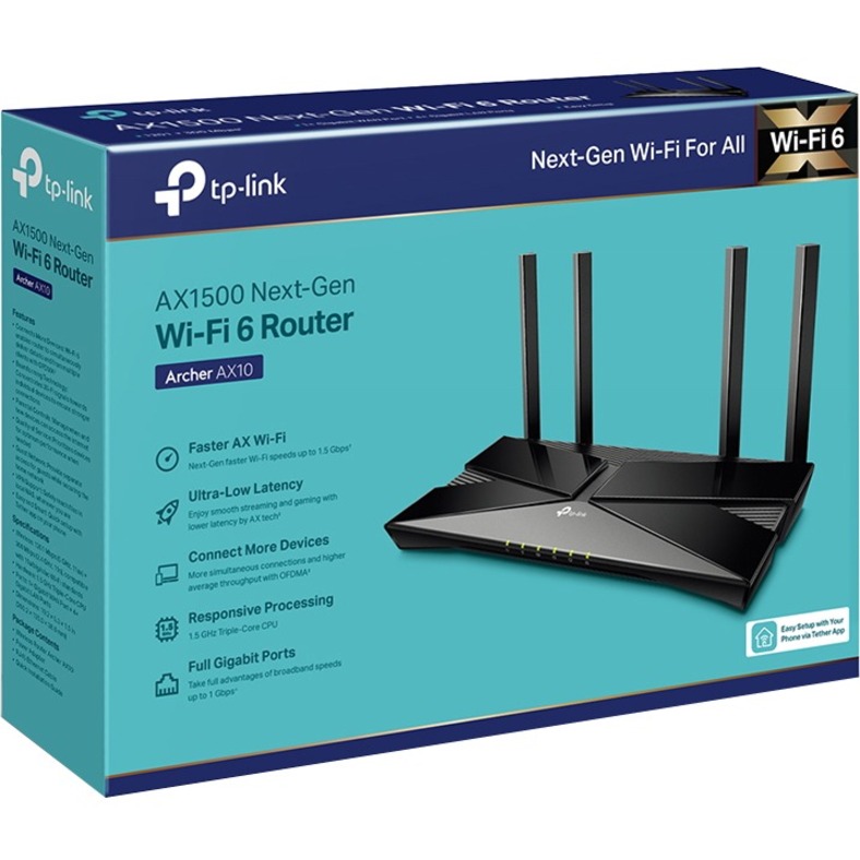 TP-Link Archer AX10 - Wi-Fi 6 IEEE 802.11ax Ethernet Wireless Router - Thumbnail 5