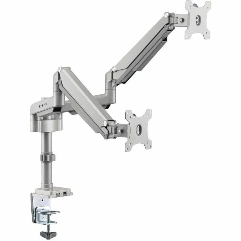 Tripp Lite by Eaton Dual-Display Flex-Arm Mount for 13" to 34" Monitors - Clamp or Grommet, USB, Audio Ports - Thumbnail 5