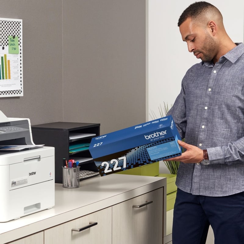 Brother Genuine TN-227C High Yield Cyan Toner Cartridge - Thumbnail 5
