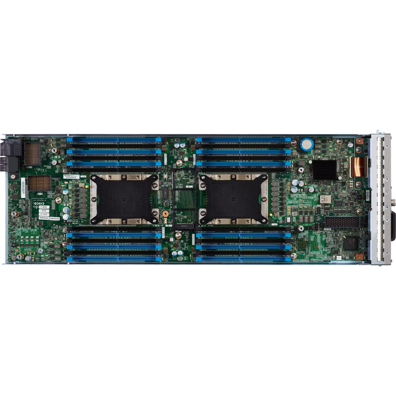 Cisco B200 M5 Blade Server - 2 x Intel Xeon Gold 6128 Hexa-core (6 Core) 3.40 GHz - 192 GB Installed DDR4 SDRAM - Serial ATA, 12Gb/s SAS Controller - 2 Processor Support - 3 TB RAM Support - 10 Gigabit Ethernet - Matrox G200e 8 MB Graphic Card 6X32GB - Thumbnail 4