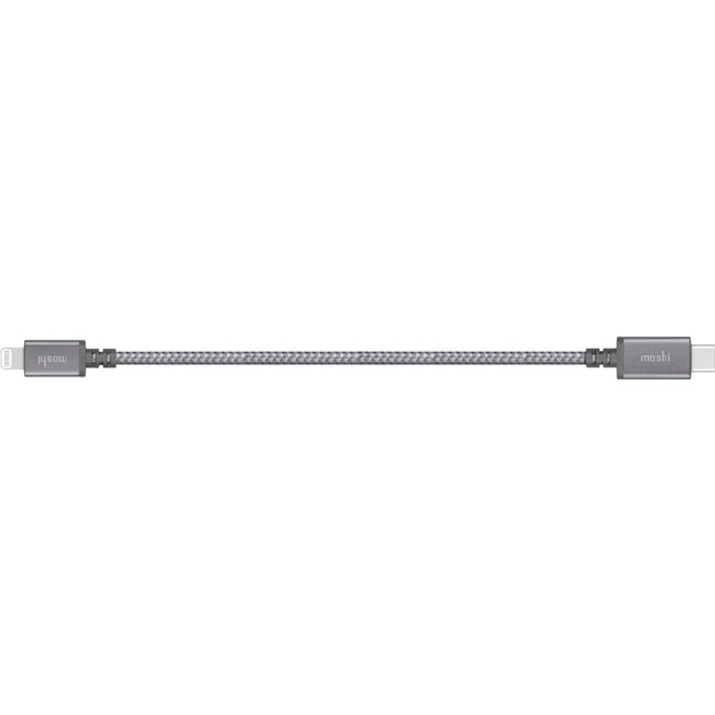 Moshi Integra USB-C to Lightning Cable 0.8 ft (0.25 m) Titanium Gray - Thumbnail 3