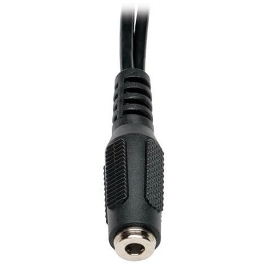 6IN AUDIO SPLITTER ADAPTER F/M 3.5MM 4 POSITION TO 2X 3 POSITION - Thumbnail 2