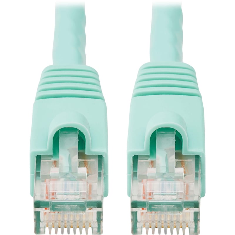 Eaton Tripp Lite Series Cat6a 10G Snagless UTP Ethernet Cable (RJ45 M/M), Aqua, 3 ft. (0.91 m) - Thumbnail 1