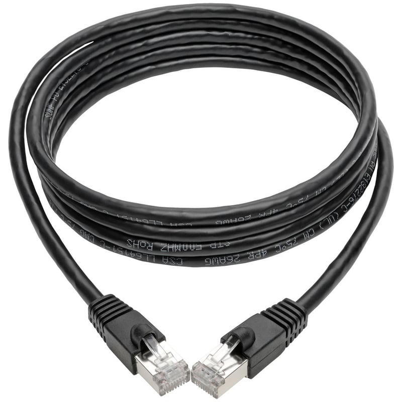 Eaton Tripp Lite Series Cat6a 10G Snagless Shielded STP Ethernet Cable (RJ45 M/M), PoE, Black, 7 ft. (2.13 m) - Thumbnail 2
