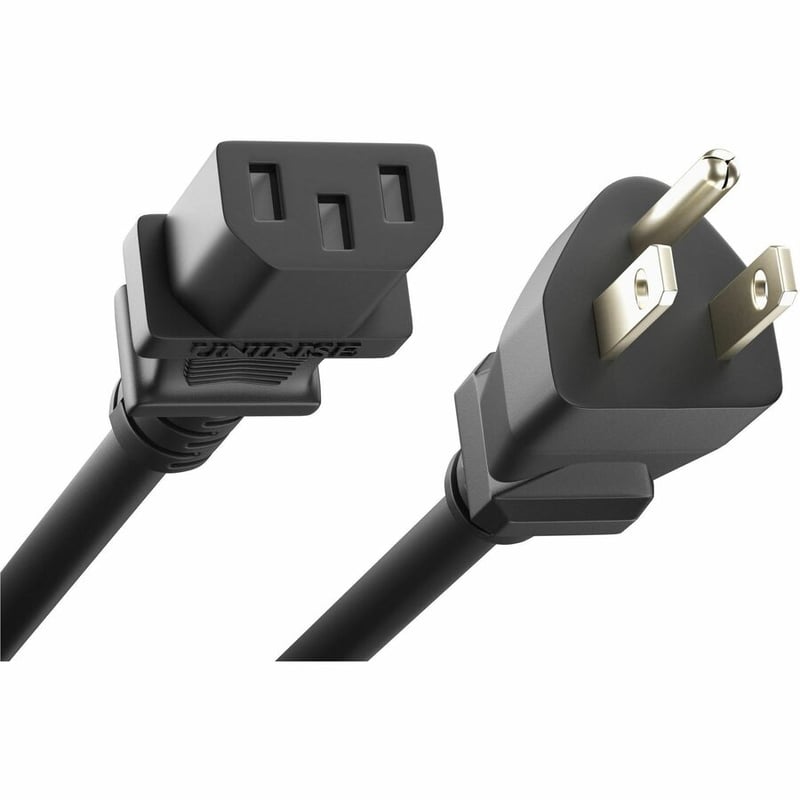 POWER CORD 5-15P TO C13 13AMP BLACK 6FT - Thumbnail 2