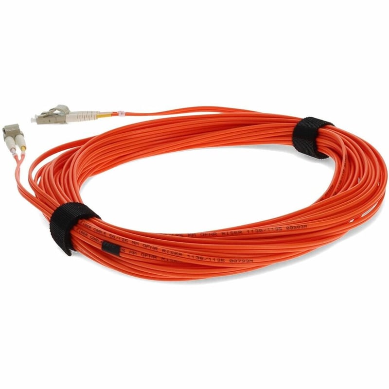 AddOn 20m LC to LC Orange OM2 Duplex OFNR (Riser-Rated) Fiber Patch Cable - Thumbnail 3