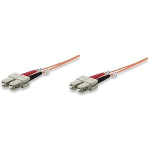 Intellinet Network Solutions Fiber Optic Patch Cable, SC/SC, OM1, 62.5/125, Multimode, Duplex, Orange, 10 ft (3 m) - Thumbnail 1