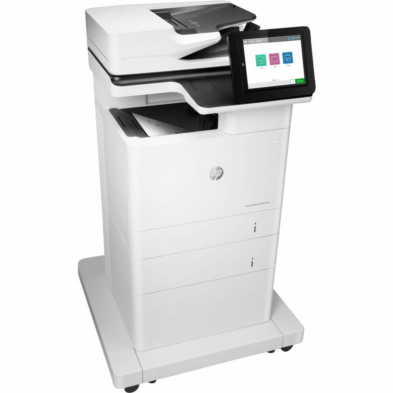 HP LaserJet M635 M635fht Laser Multifunction Printer-Monochrome-Copier/Fax/Scanner-65 ppm Mono Print-1200x1200 Print-Automatic Duplex Print-300000 Pages Monthly-1200 sheets Input-Color Scanner-600 Optical Scan-Monochrome Fax-Gigab - Thumbnail 4