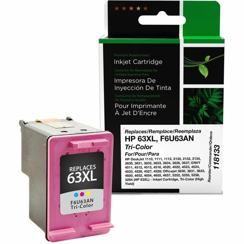 Clover Imaging Remanufactured High Yield Tri-Color Ink Cartridge for HP 63XL (F6U63AN) - Thumbnail 1