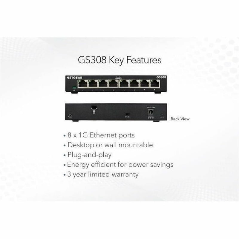 Netgear GS308 Ethernet Switch - Thumbnail 5