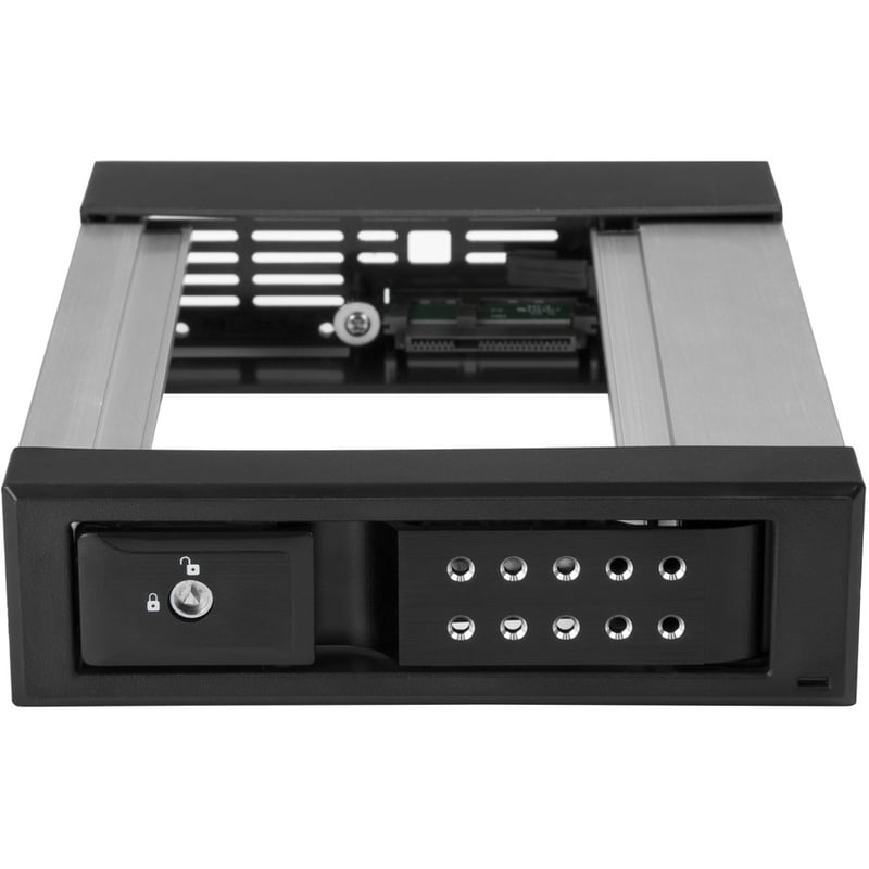 StarTech.com 5.25 to 3.5 Hard Drive Hot Swap Bay - Trayless - Aluminum - For 3.5" SATA/SAS Drives - Front Mount - SAS/ SATA Backplane - Thumbnail 2