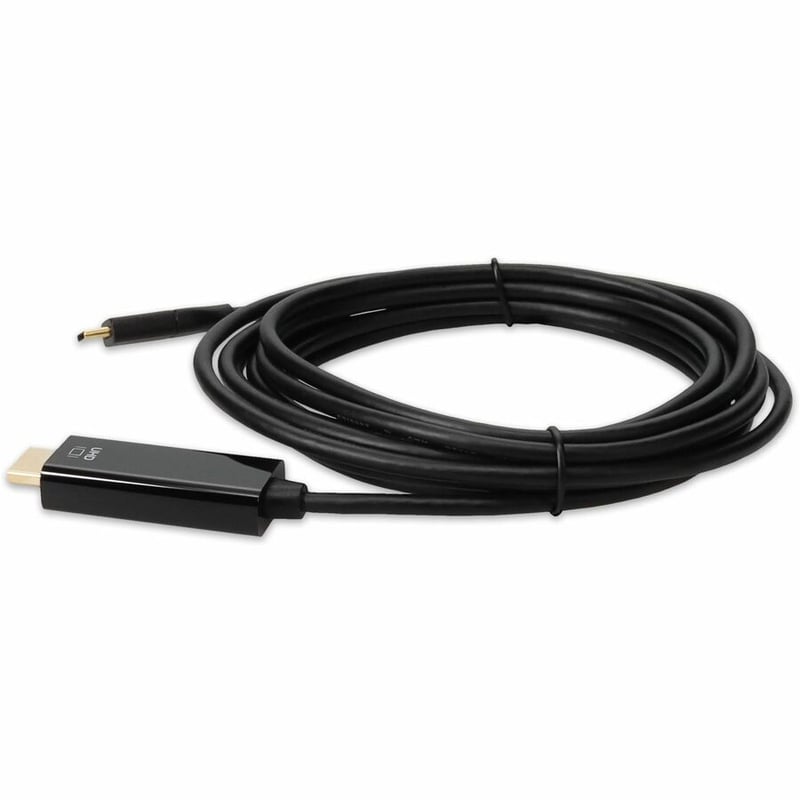 AddOn 6ft USB-C Male to HDMI (4K) Male Black Cable - Thumbnail 2