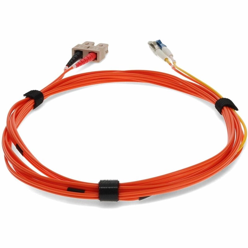 AddOn 5m LC (Male) to SC (Male) Orange OM2 & OS1 Duplex Fiber Mode Conditioning Cable - Thumbnail 4