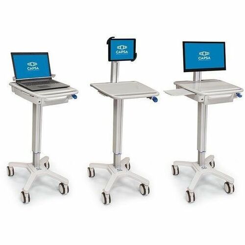 Capsa Healthcare - SlimCart Bundle (1970516) - Light Duty Mobile Computing Cart - Height Adjustable - Thumbnail 1