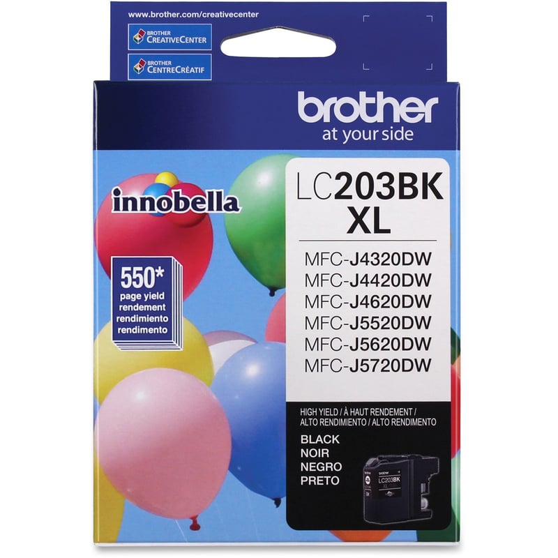 Brother Genuine Innobella LC203BK High Yield Black Ink Cartridge - Thumbnail 1